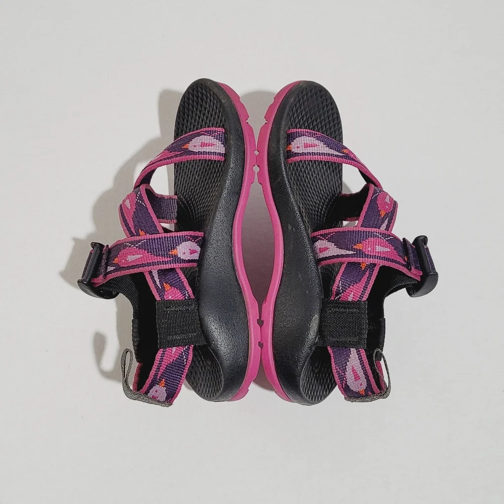 Chaco Z1 EcoTread Toddler Sandals 10 Purple Birds